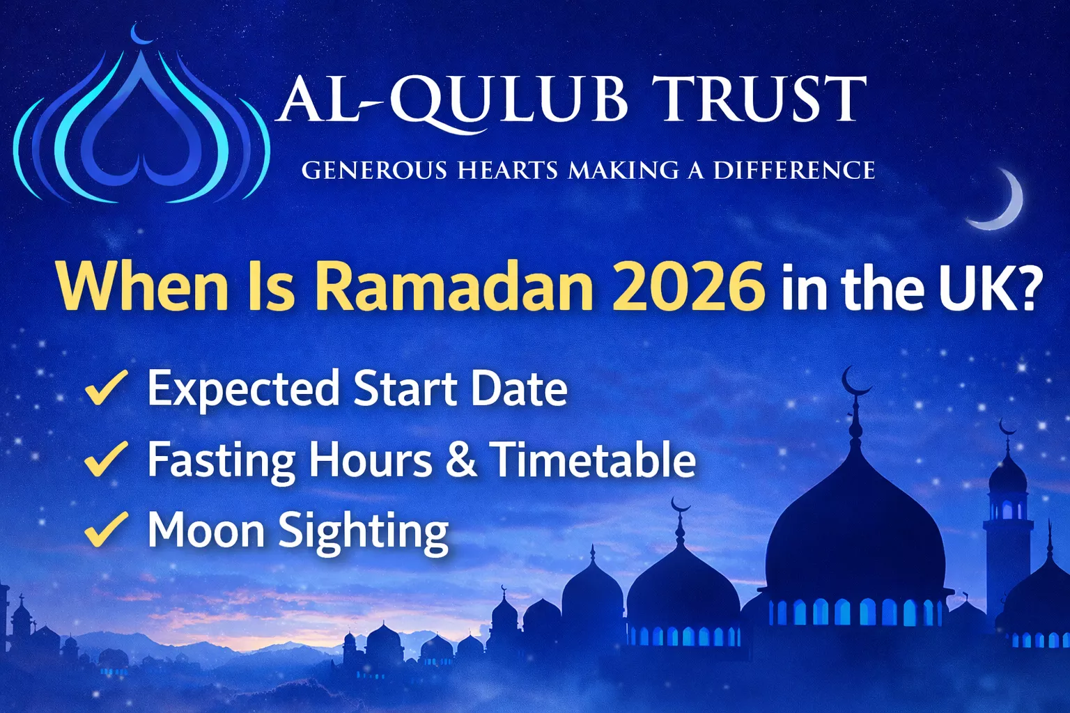 Islamic Relief: Your Ramadan 2026 UK Timetable